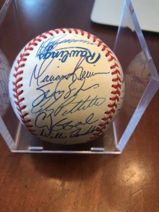 1999 NY Yankees World Series Team Signed Baseball 26 Names Jeter,  Rivera,  Torre 5
