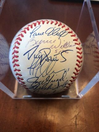 1999 NY Yankees World Series Team Signed Baseball 26 Names Jeter,  Rivera,  Torre 7