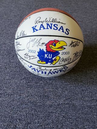 2002 - 2003 Kansas Jayhawks Signed Autograph Basketball Ku