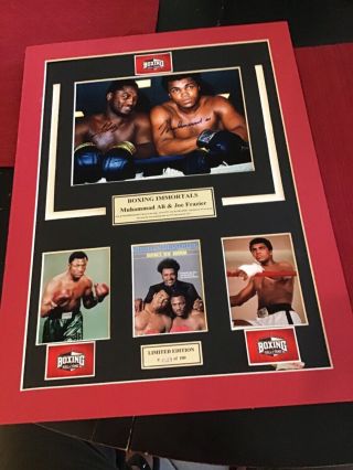Ali And Frazier Autographed Collage 11x14.  Certified