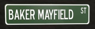 Baker Mayfield 24 " X 6 " Aluminum Street Sign Cleveland Browns Nfl Football