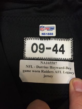 Darrius Heyward - Bey Oakland Raiders Game Worn Jersey 50th Patch NFL 5