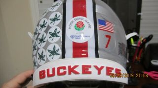 Dwayne Haskins Ohio State Buckeyes Rose Bowl Riddell Speed flex football helmet 6