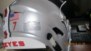 Dwayne Haskins Ohio State Buckeyes Rose Bowl Riddell Speed flex football helmet 8