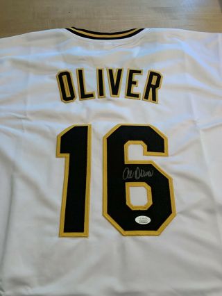 Al Scoop Oliver Pittsburgh Pirates Signed Baseball Jersey 71 Ws Champ 7x - Allstar