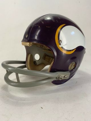 1970s Riddell Kra - Lite - 8 Suspension Football Helmet Nfl Minnesota Vikings 7 1/8