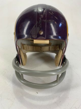 1970s Riddell Kra - Lite - 8 Suspension Football Helmet NFL Minnesota Vikings 7 1/8 2