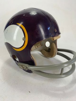 1970s Riddell Kra - Lite - 8 Suspension Football Helmet NFL Minnesota Vikings 7 1/8 3