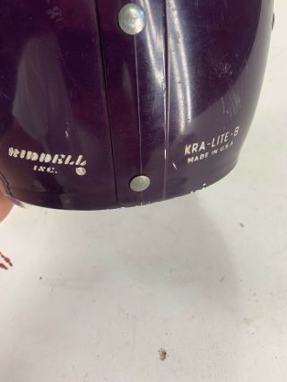 1970s Riddell Kra - Lite - 8 Suspension Football Helmet NFL Minnesota Vikings 7 1/8 6