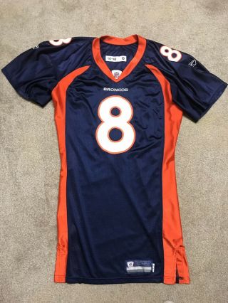 Kyle Ortin Nfl Game Issued Denver Broncos Player Worn 8 Nameplate Jersey 10 - 48