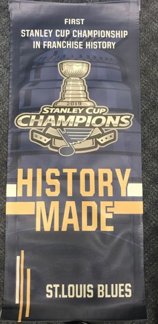 St Louis Blues Stanley Cup Champions 2019 Vinyl Street Pole Lamp Proof Banner
