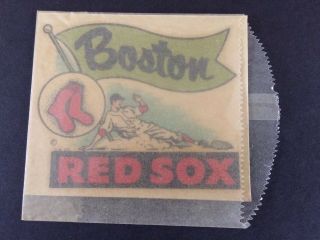 VINTAGE 1950s RARE Boston Red Sox Transfer Window Decal Goldfarb Novelty Co 3