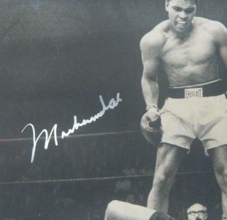 Muhammad Ali Signed Photo Over Liston Fossil Watch Set Limited Edition