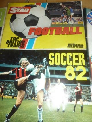 SET OF 4 RARE FOOTBALL STICKER ALBUMS FROM 1982 - 1987 2
