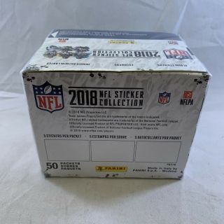 2018 Panini NFL Football Stickers Box 50 Packs Per Box 5 Stickers Per Pack 5