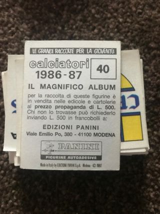 SLOGAN CALCIATORI PANINI 1986/87 - 54 Stickers 2