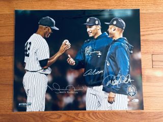 Mariano Rivera,  Jeter,  And Pettitte Core Four Signed 16x20 Photo Steiner Mlb