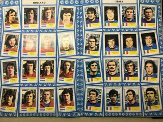 FKS - World Cup 74 Soccer Stars Sticker Album.  Complete - 3