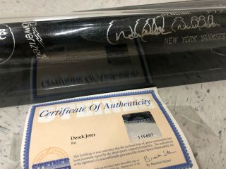 Signed Derek Jeter Baseball Bat P72 Steiner Sports in display case w 6