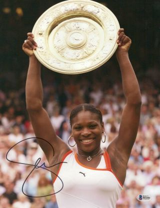 French Open Champion Serena Williams Signed 11x14 Photo Authentic Autograph Bas