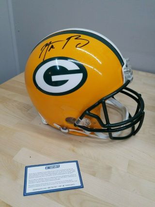 Aaron Rodgers Autograph Signed Green Bay Packers Full Size Helmet Steiner Sports