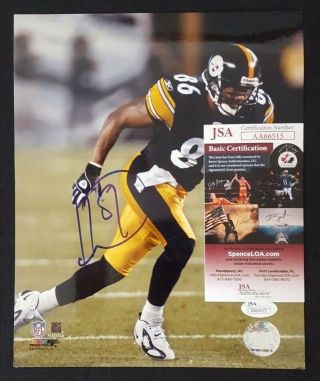 Hines Ward Pittsburgh Steelers Signed 8x10 Photo Jsa 100 Authentic Auto