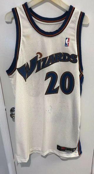 Larry Hughes Washington Wizards Game Worn Issued Nike Jersey 50 Signed 2