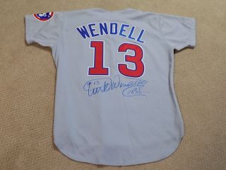 Turk Wendell Game Worn Signed Jersey 1996 Chicago Cubs Psa Dna Mets