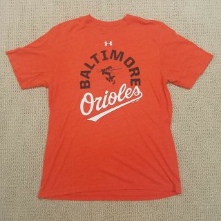Under Armour Baltimore Orioles Legacy T Shirt Adult Xl Extra Large Orange Mens