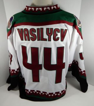 1998 - 99 Phoenix Coyotes Andrey Vasilyev 44 Game White Jersey