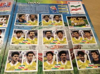 Panini 98 World Cup Album 100 Completed Includes Iran & Missing England Players