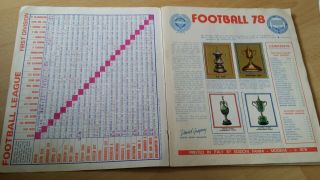 FOOTBALL 78 ALBUM BY PANINI 100 COMPLETE 2