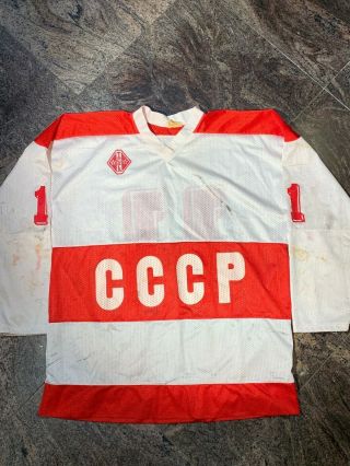 Russian Cccp Krutov Game White Hockey Jersey 11 Made By Tackla Finland