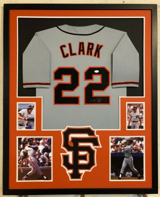 Will Clark Autographed Custom Framed San Francisco Giants Jersey 1 Jsa