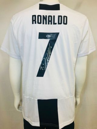 Cristiano Ronaldo Signed Juventus Serie A Italian Soccer Jersey - Bas Beckett