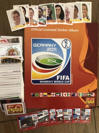 Rare Panini 2011 Women’s World Cup Complete Set Of Stickers & Empty Album Rare