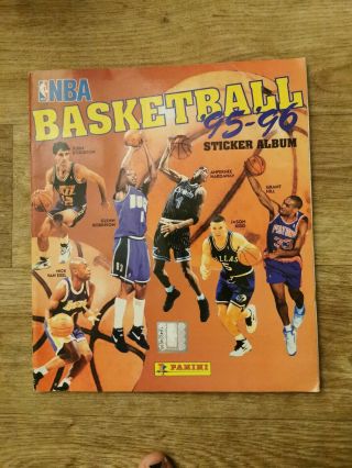 Rare Panini Nba Basketball 1995/96 Sticker Album Book Complete