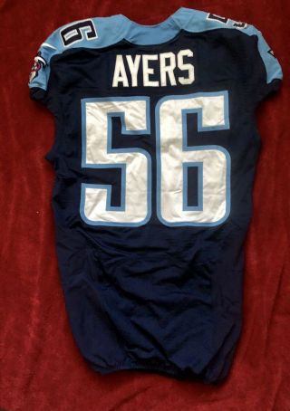 2013 Akeem Ayers Tennessee Titans Game Worn 56 Jersey UNWASHED 4