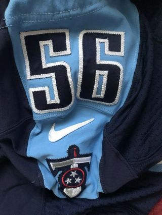 2013 Akeem Ayers Tennessee Titans Game Worn 56 Jersey UNWASHED 8
