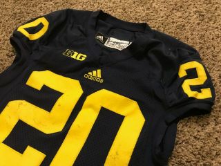 Michigan Wolverines Adidas Authentic Game Worn Issued Jersey 20 HART sz 44 2
