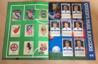 Panini Football 90 sticker Album: CONDITION: COMPLETE BAR 1 Missing RARE 8