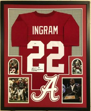 Framed Alabama Crimson Tide Mark Ingram Autographed Signed Jersey Beckett
