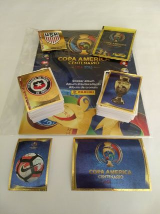 Panini Copa America Centenario 2016 USA Complete Loose Sticker Set,  Empty Album 2