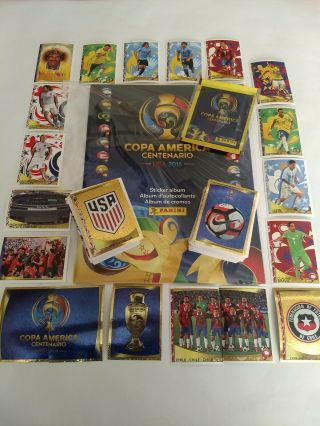 Panini Copa America Centenario 2016 USA Complete Loose Sticker Set,  Empty Album 6