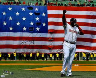 David Ortiz Red Sox Signed 16x20 Boston Strong Speech Photograph - Fanatics