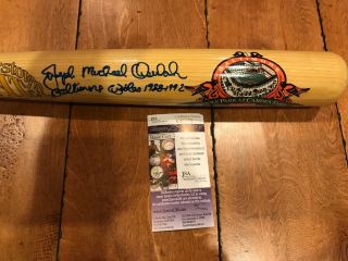 Baltimore Orioles Joe Orsulak Signed & Inscribed Cooperstown Bat Company Jsa