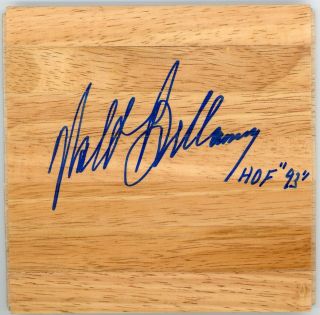 Walt Bellamy Autographed Signed 6x6 Basketball Floorboard - Knicks Hof Auto