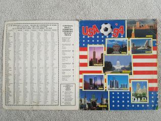 Panini World Cup USA 94 Sticker Album - Complete,  poor 2