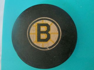 1974 Brad Park Nhl Game Goal Scored Puck Boston Bruins