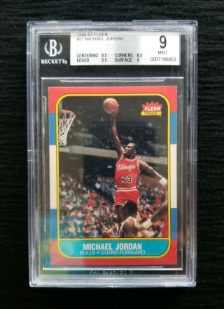1986 - 87 Fleer Michael Jordan Rookie 9 High End